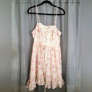 Shein Curvy Cream Floral Dress Size 0XL